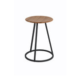 Gustave Stool: Natural Walnut + Slate Grey