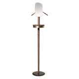 Galan Women's Valet Stand: Emperador Marble + Walnut