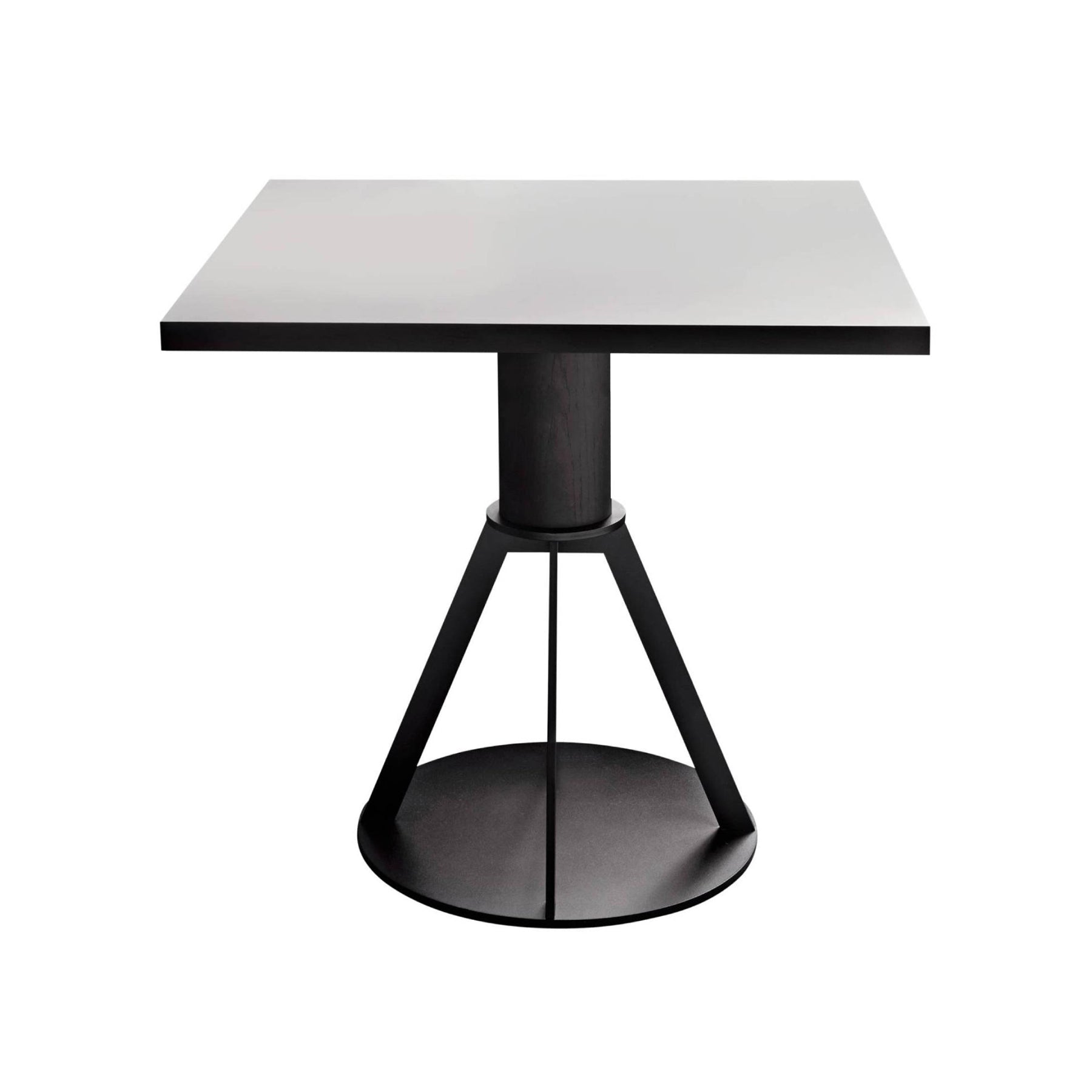 Geronimo Fixed Table: Small + London Grey Fenix + Flamed Oak