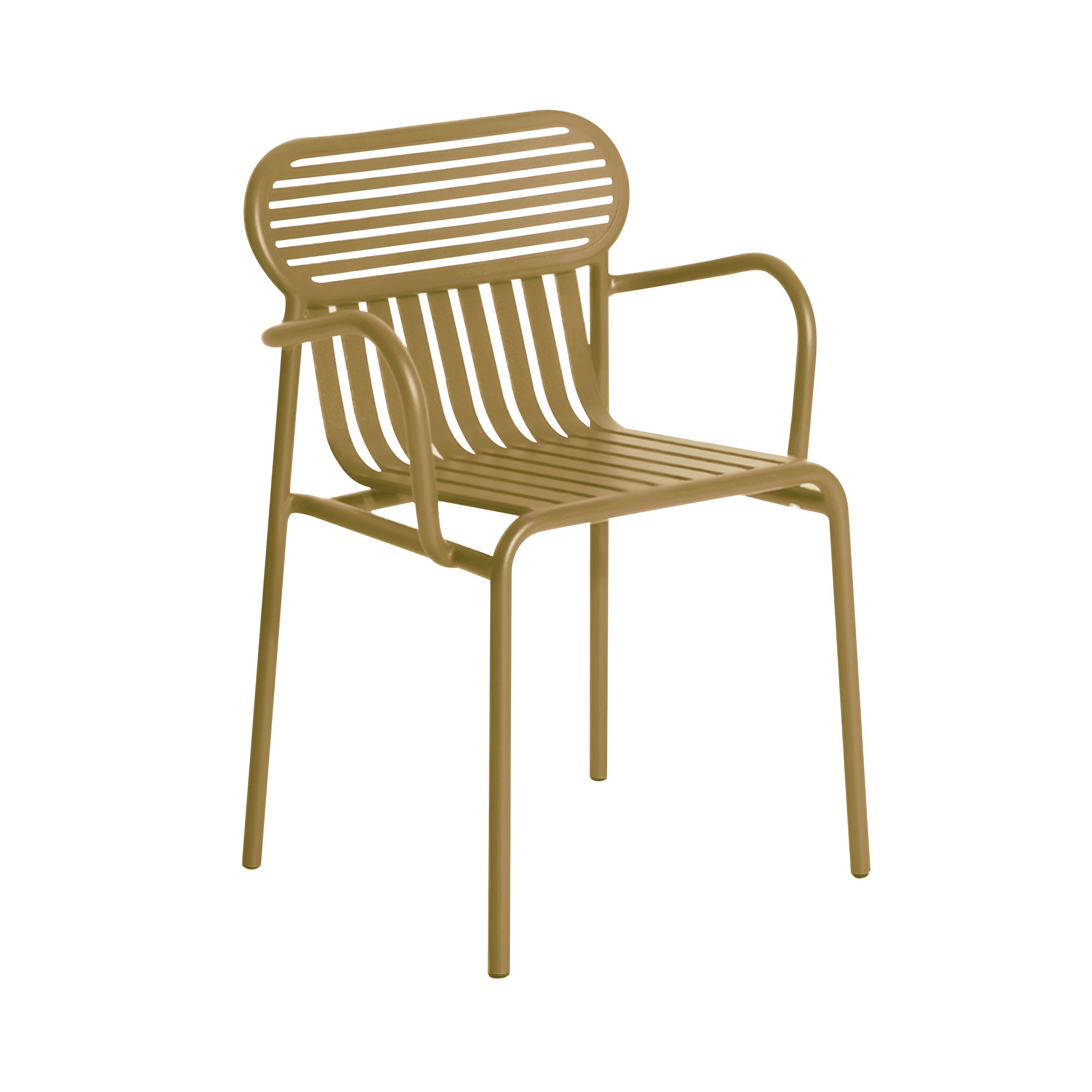 Week-End Stacking Armchair: Set of 2 + Gold + Without Cushion