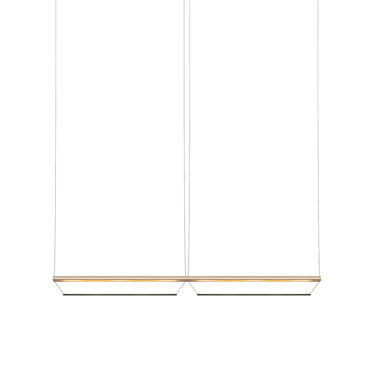 Tier 100 Horizontal Pendant Light: 2H + Anodized Silver + Emerald 