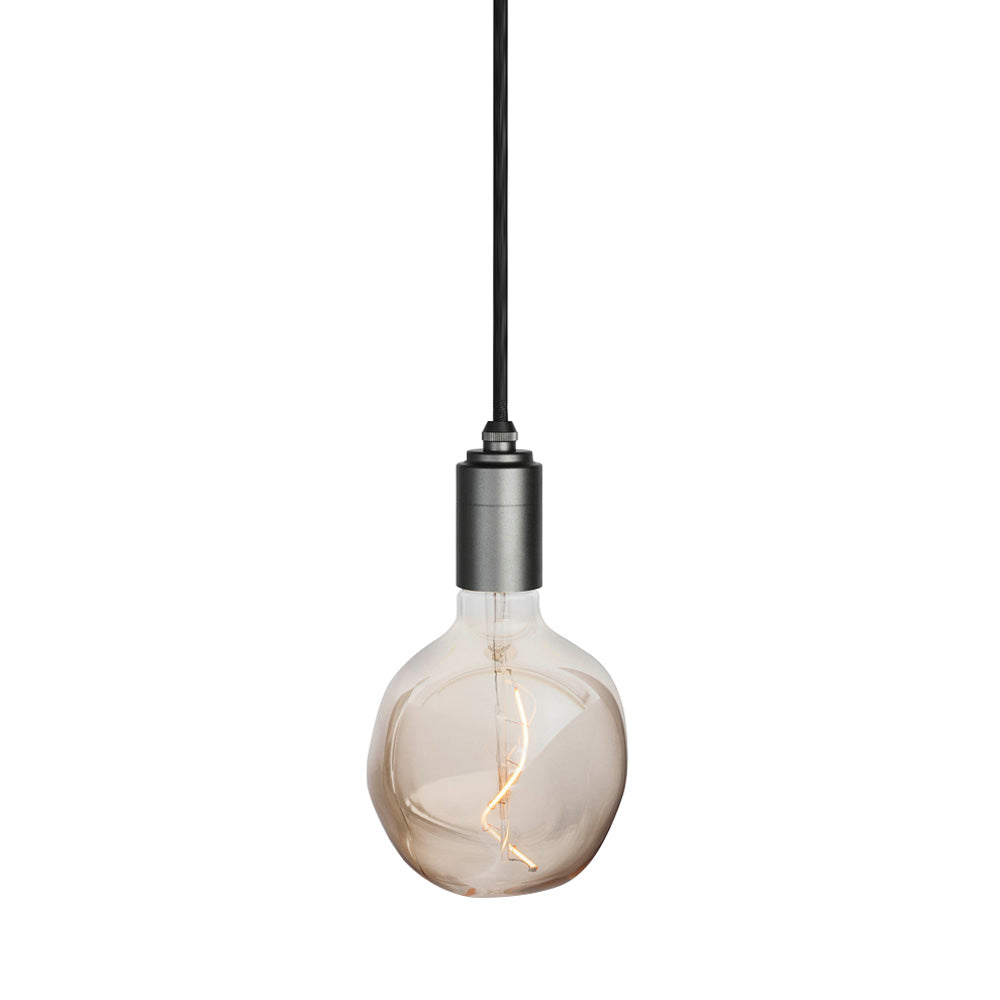 Graphite Pendant: With Voronoi I Bulb