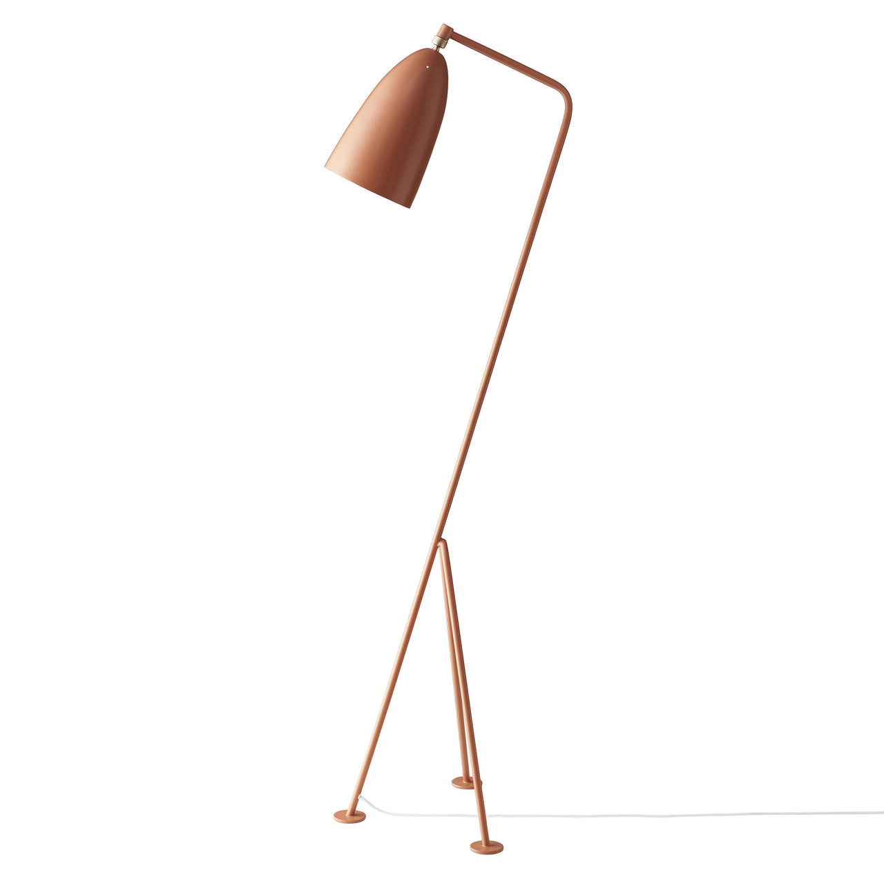 Gräshoppa Floor Lamp: Vintage Red Semi Matt