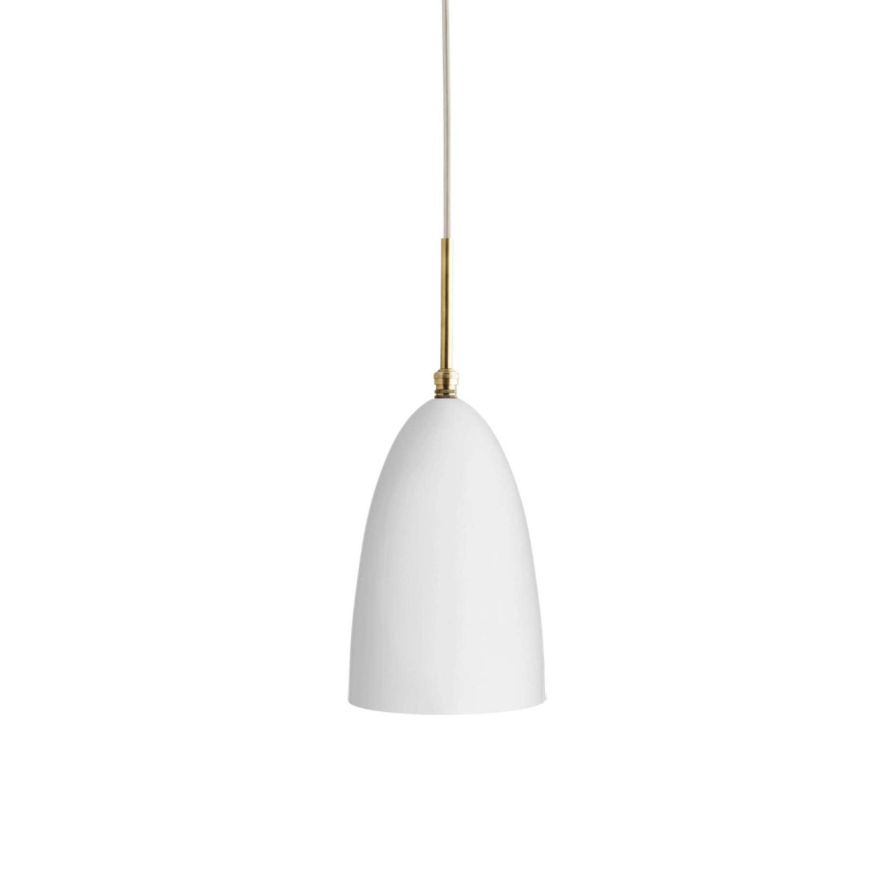 Gräshoppa Pendant: Alabaster White Glossy