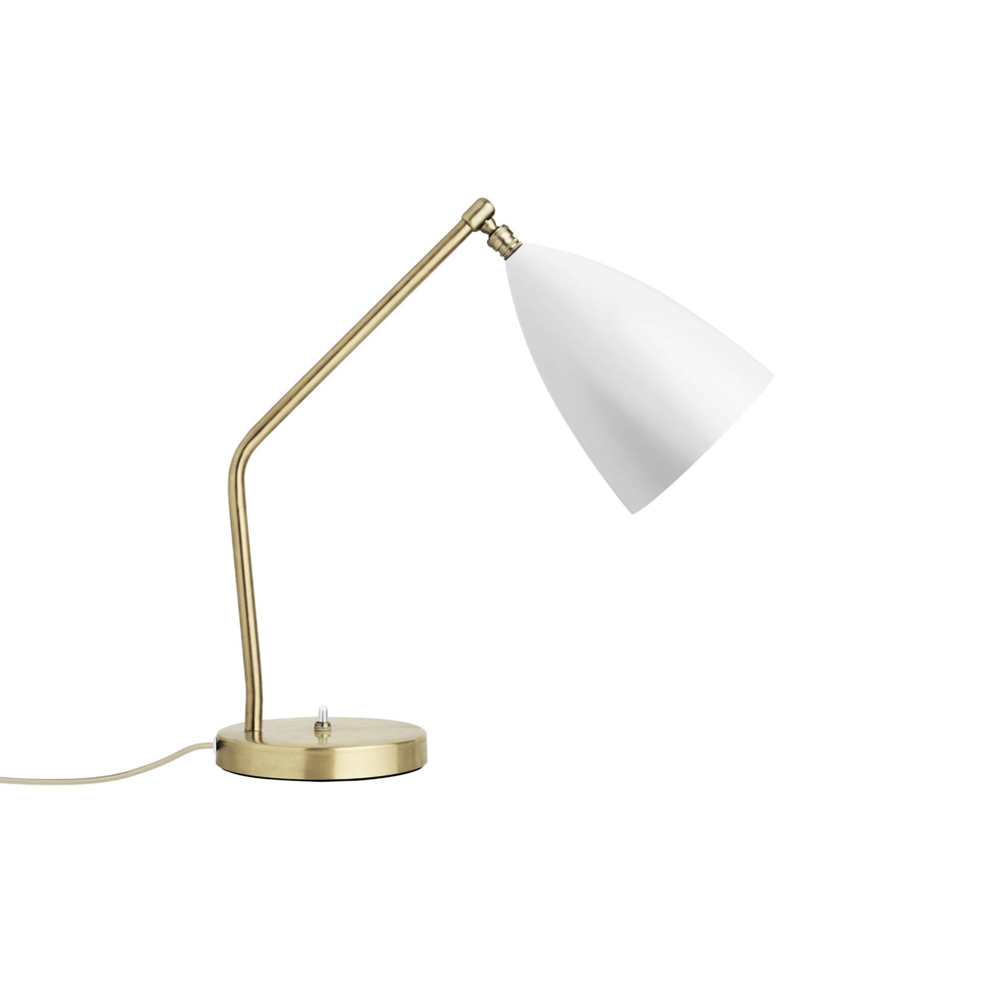 Gräshoppa Table Lamp: Alabaster White Glossy