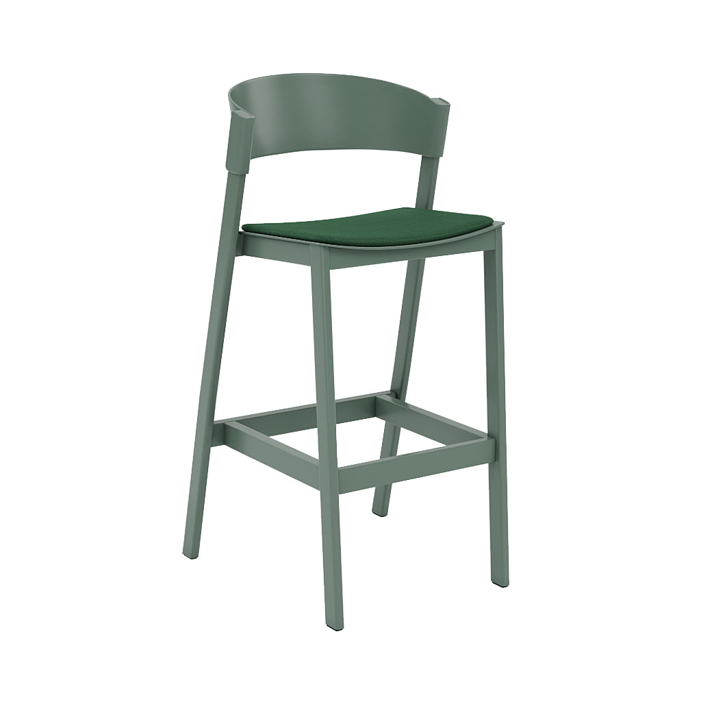 Cover Bar Stool: Upholstered + Green + Without Foot Protect