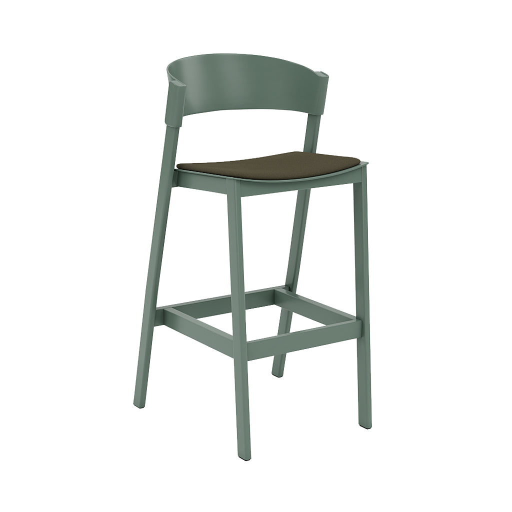 Cover Bar Stool: Upholstered + Green + Without Foot Protect