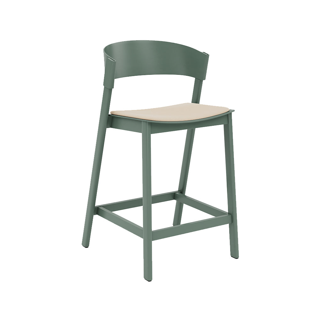 Cover Counter Stool: Upholstered + Green + Without Foot Protect