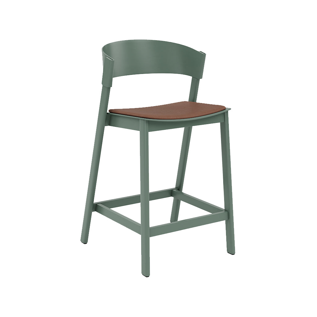 Cover Counter Stool: Upholstered + Green + Without Foot Protect