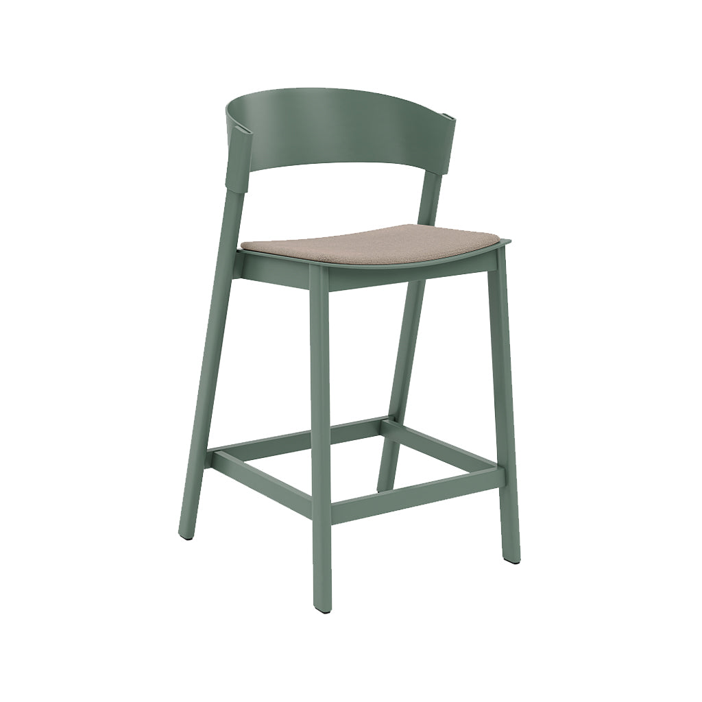 Cover Counter Stool: Upholstered + Green + Without Foot Protect