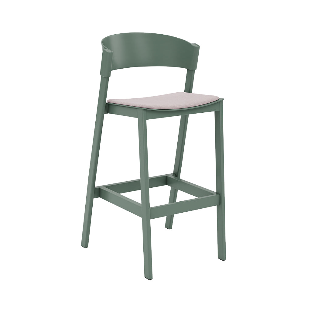 Cover Bar Stool: Upholstered + Green + Without Foot Protect