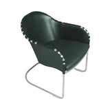 Ingo Easy Chair: Chrome + Tarnsjo Leather Green