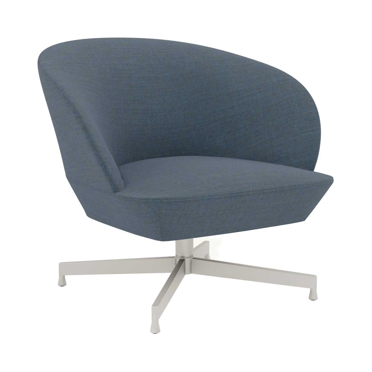 Oslo Lounge Chair: Swivel Base + Grey