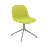 Fiber Side Chair: Swivel Base + Recycled Shell + Upholstered + Grey