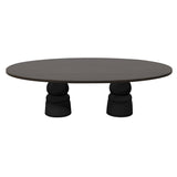 Container Oval Table: Large + New Antiques + Grey Stained + Black