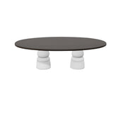 Container Oval Table: Large + New Antiques + Grey Stained + White