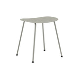 Fiber Stool: Tube Base + Grey + Grey