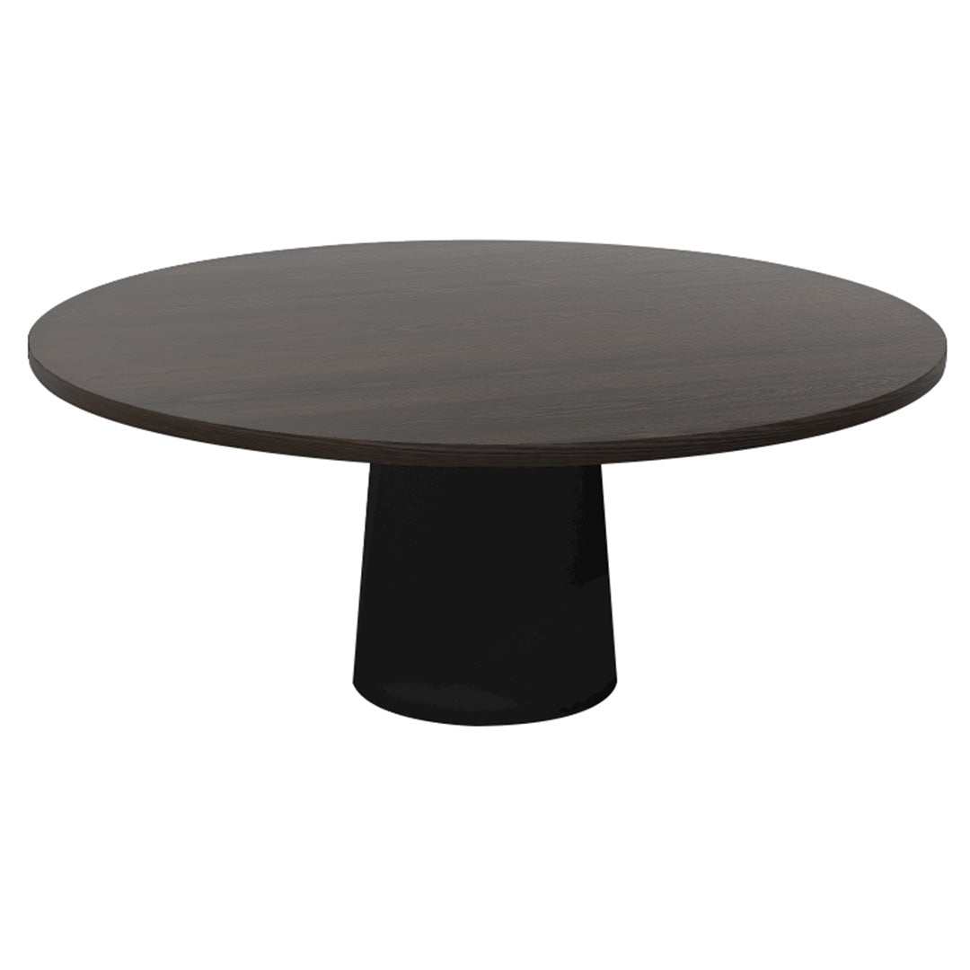 Container Round Table: XXL + Grey stained + Black