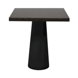 Container Square Table: Small + Grey Stained + Black