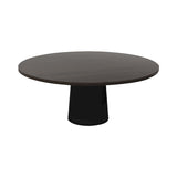 Container Round Table: XXL + Cable Feed + Grey stained + Black