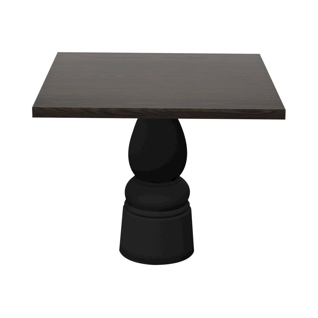 Container Square Table: Large + New Antiques + Grey Stained + Black