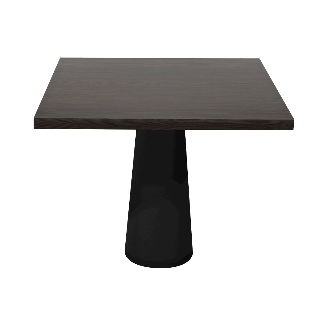 Container Square Table: Large + Grey Stained + Black