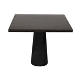 Container Square Table: Large + Grey Stained + Black