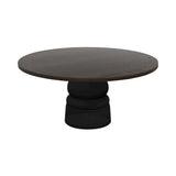 Container Round Table: Extra Large + New Antiques + Grey stained + Black
