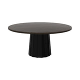 Container Round Table: Extra Large + Bodhi Cover + Grey stained + Black