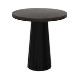 Container Round Table: Extra Small + Bodhi Cover + Grey Stained + Black
