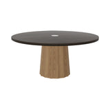 Container Round Table: Extra Large + Bodhi Cover + Grey Stained with Hole + Natural Oil
