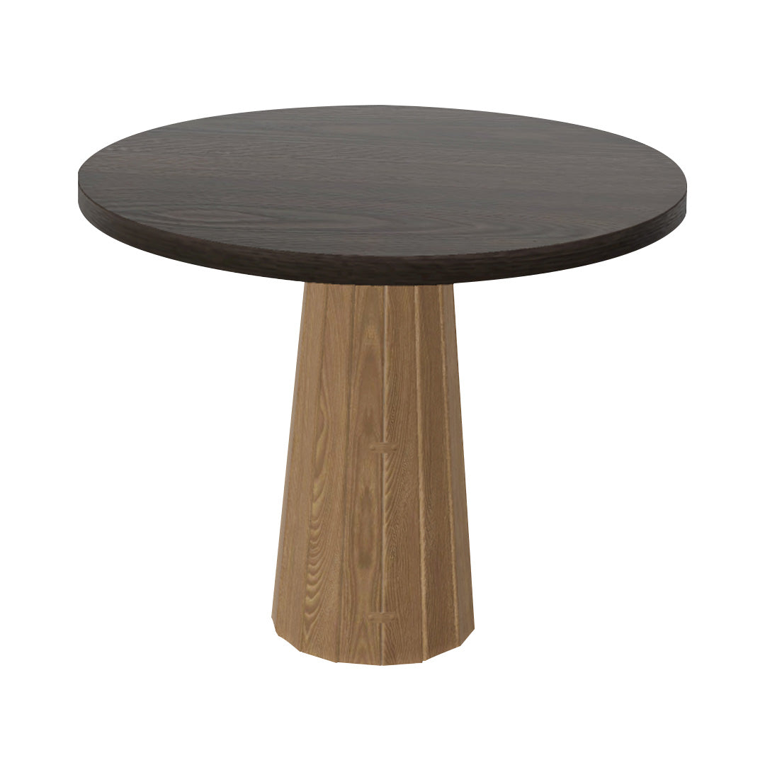 Container Round Table: Small + Bodhi Cover + Grey Stained + Natural Oil