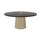 Container Round Table: Extra Large + Bodhi Cover + Grey Stained with Hole + White Wash