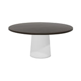 Container Round Table: Extra Large + Grey stained + White