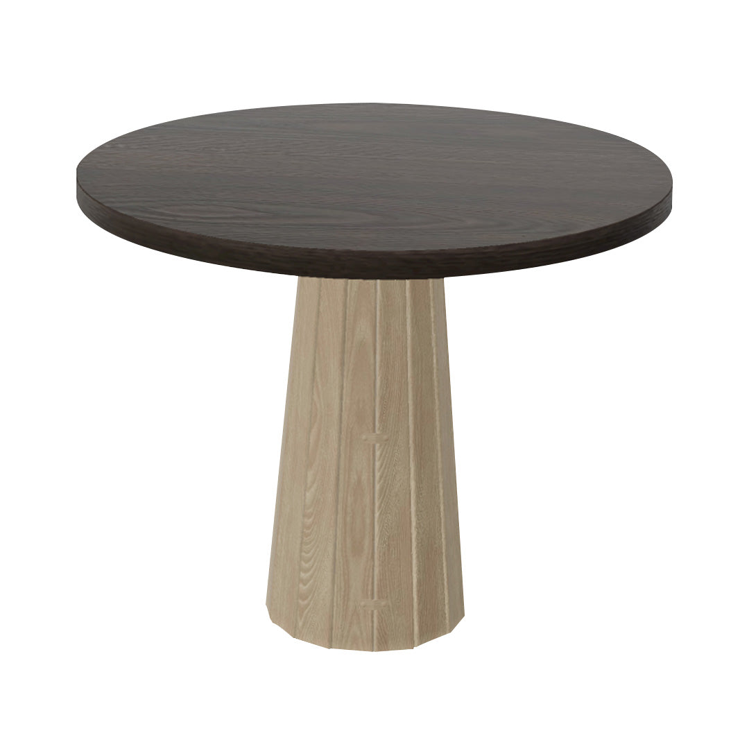 Container Round Table: Small + Bodhi Cover + Grey Stained + White Wash