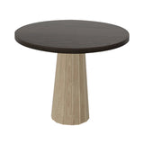 Container Round Table: Small + Bodhi Cover + Grey Stained + White Wash