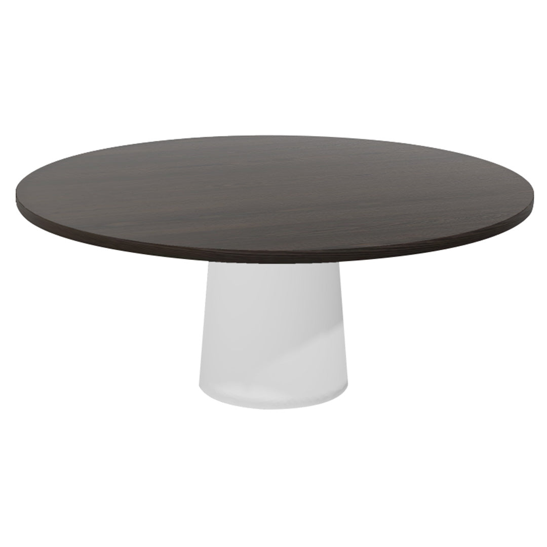 Container Round Table: XXL + Grey stained + White