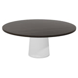 Container Round Table: XXL + Grey stained + White
