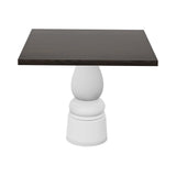 Container Square Table: Large + New Antiques + Grey Stained + White