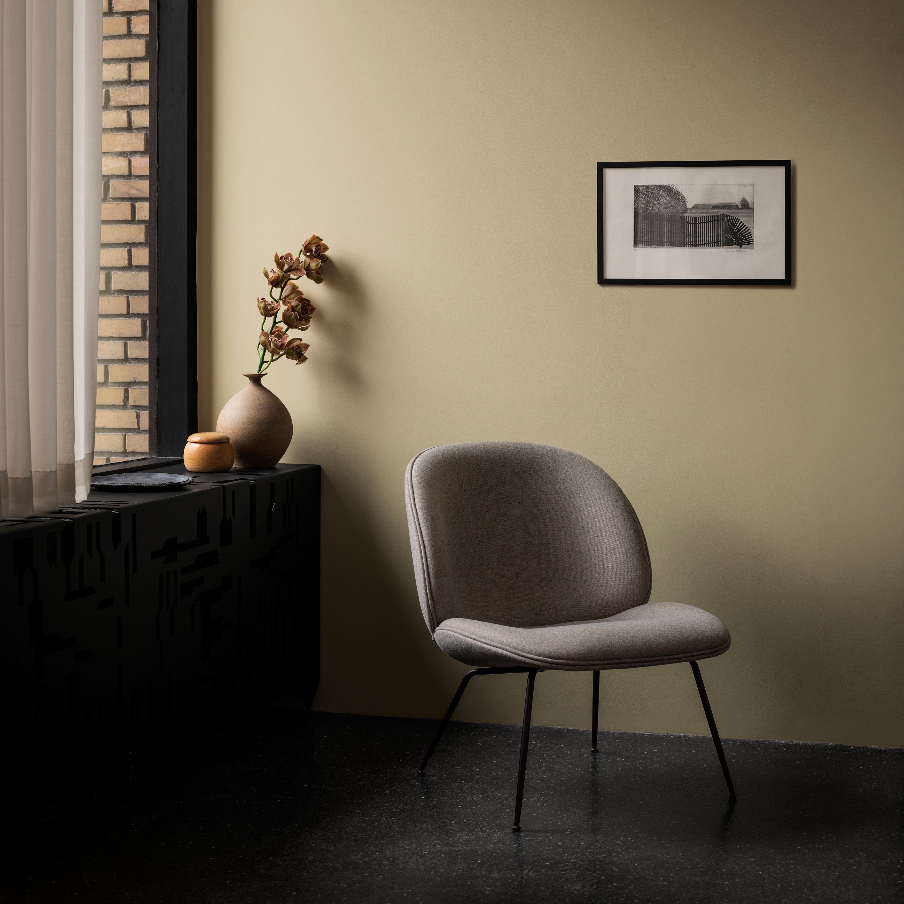 Beetle Lounge Chair: Conic Base + Full Upholstery