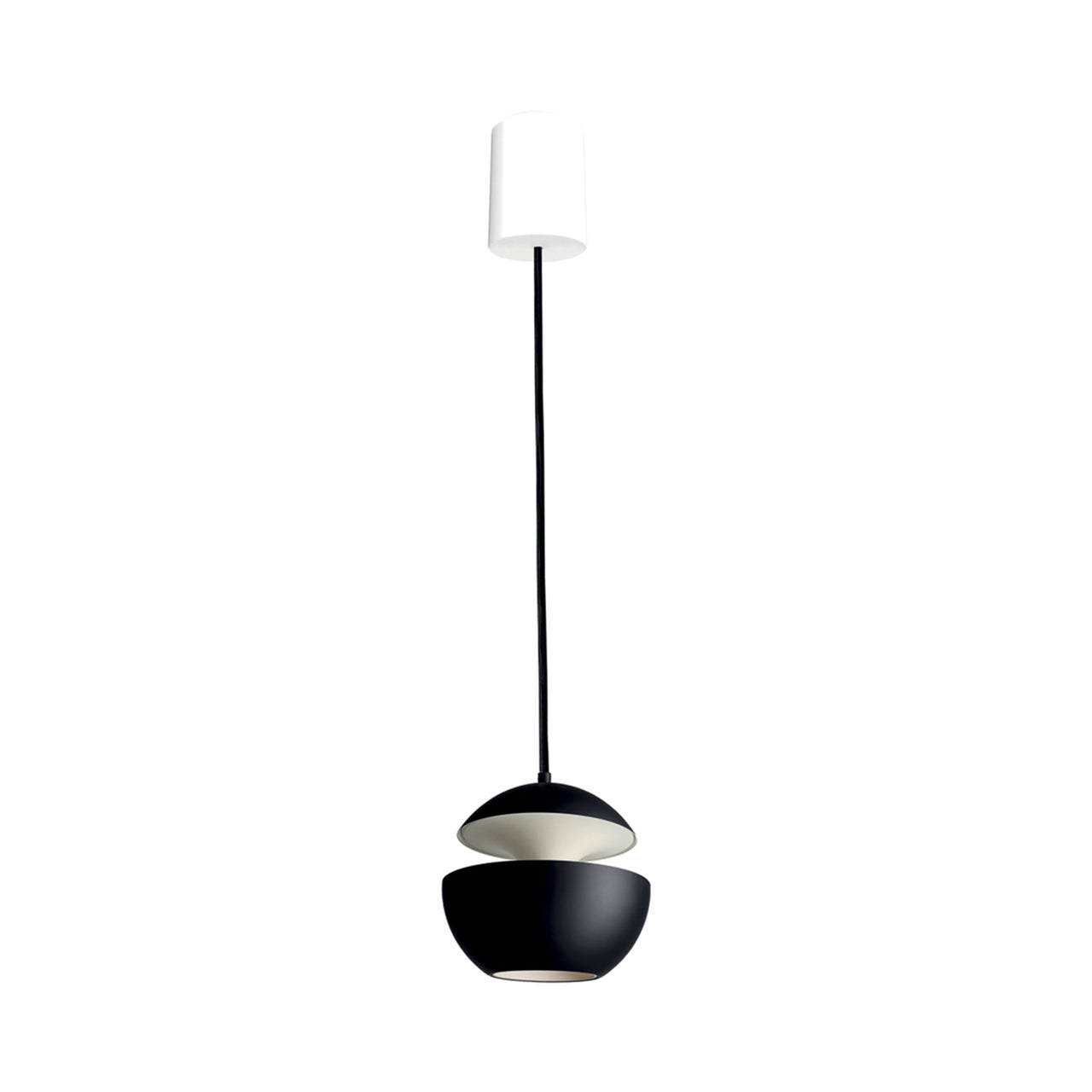 Here Comes The Sun Mini Pendant Lamp: Black + White