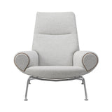 Wegner Queen Chair: Without Ottoman + Brushed Stainless Steel