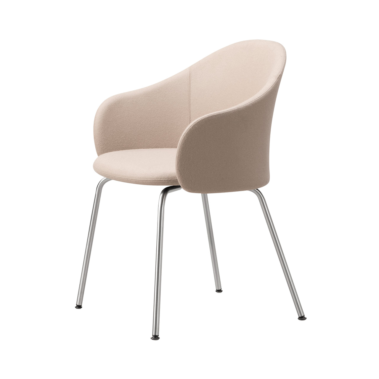 Gomo Armchair: Tube Base + Polished Aluminum