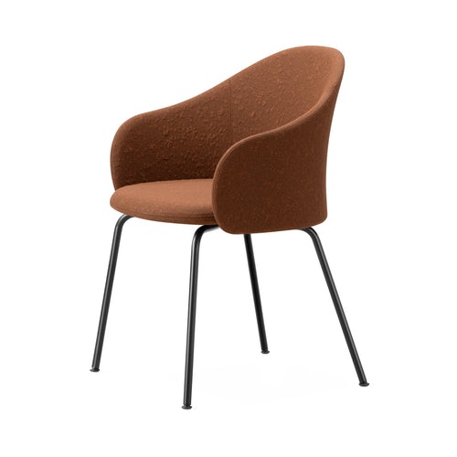 Gomo Armchair: Tube Base + Black