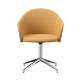Gomo Armchair: 4 Point Swivel Base + Polished Aluminum