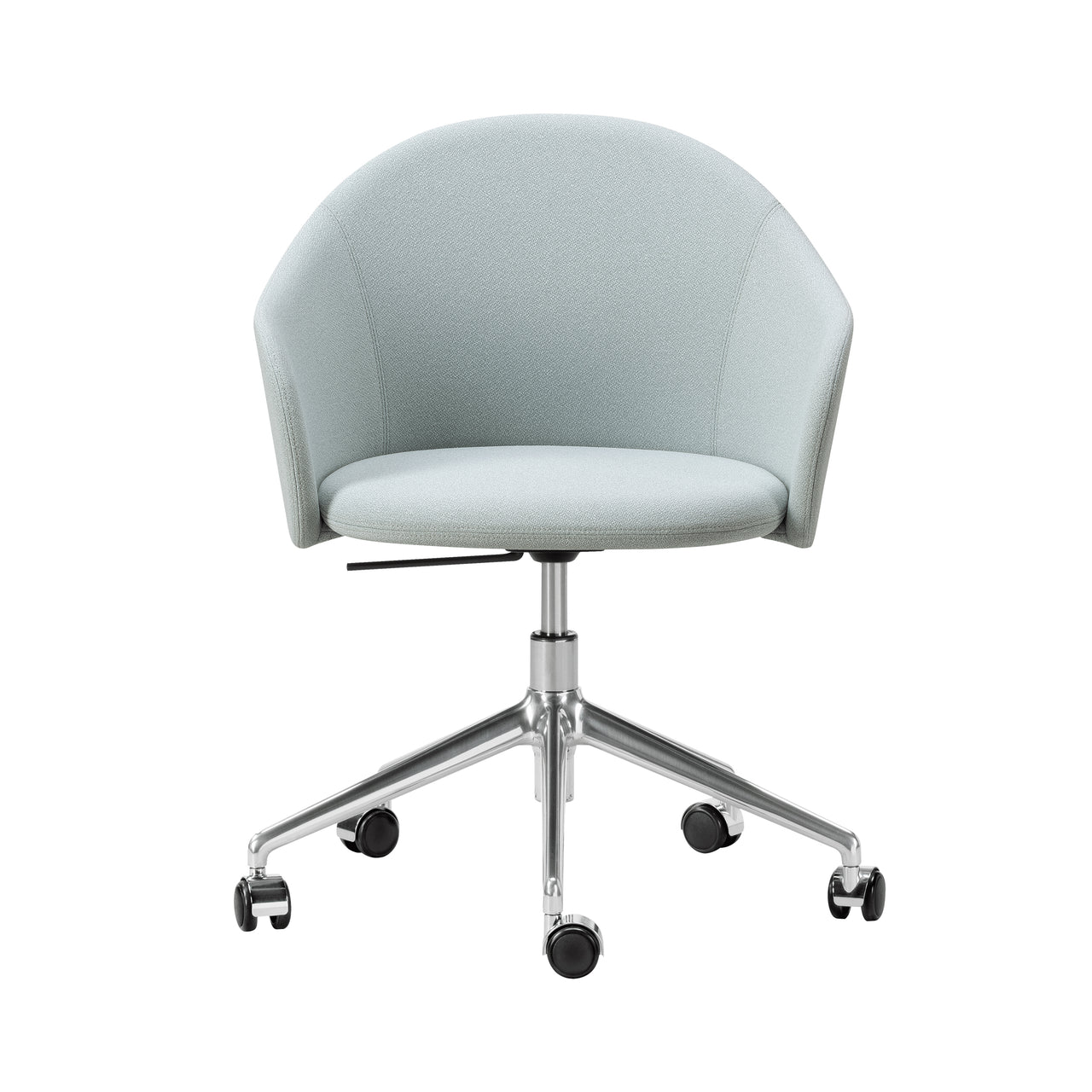 Gomo Armchair: 5 Star Swivel Base + Polished Aluminum