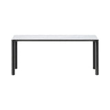 Piloti Alu Table: Large + Low + White Carrara + Black