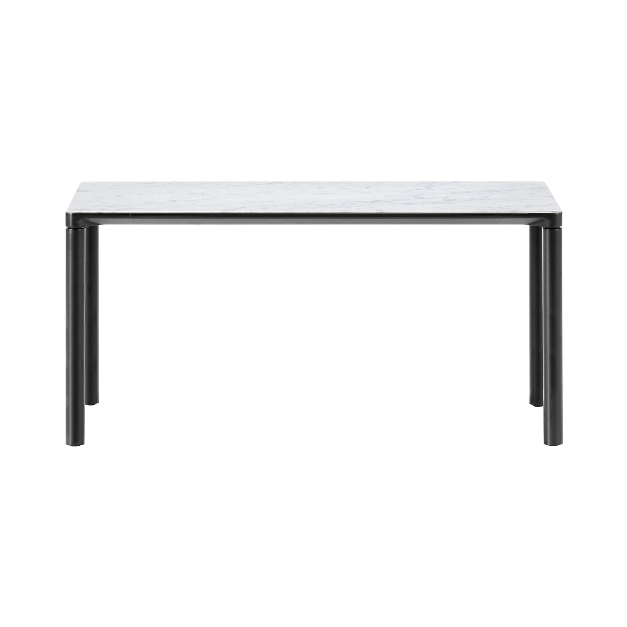 Piloti Alu Table: Large + High + White Carrara + Black