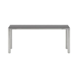 Piloti Alu Table: Large + Low + Black + Brushed Aluminum