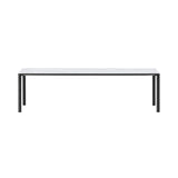 Piloti Alu Table: Extra Large + Low + White Carrara + Black